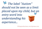 Diagnosis: AUTISM ...part 1
