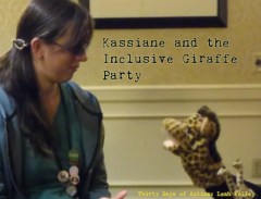 Kassiane teaching the Giraffes about Photo Senstive Epilepsy