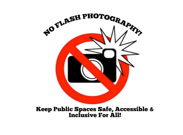 No Flash Printable Sign